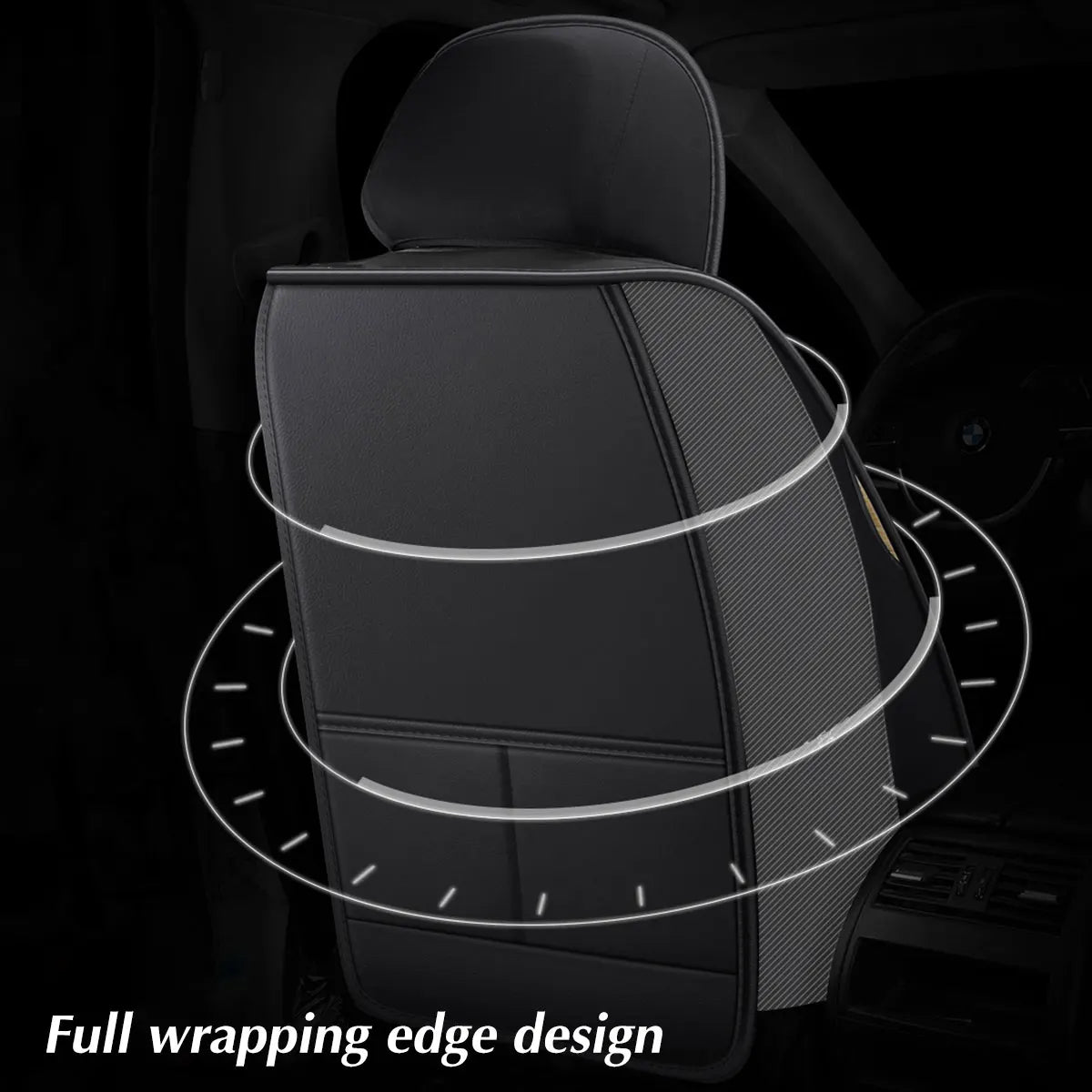 1X PU Leather Front Car Seat Cover – Universal Fit, Durable Automotive Seat Protector