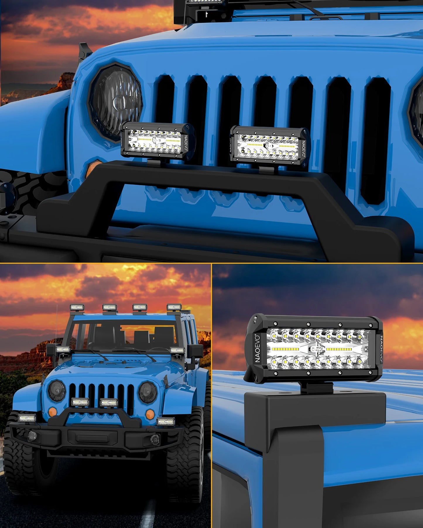 240W LED Light Bar – 24000LM Off-Road Driving Work Light for Trucks, SUVs, ATVs, and Boats