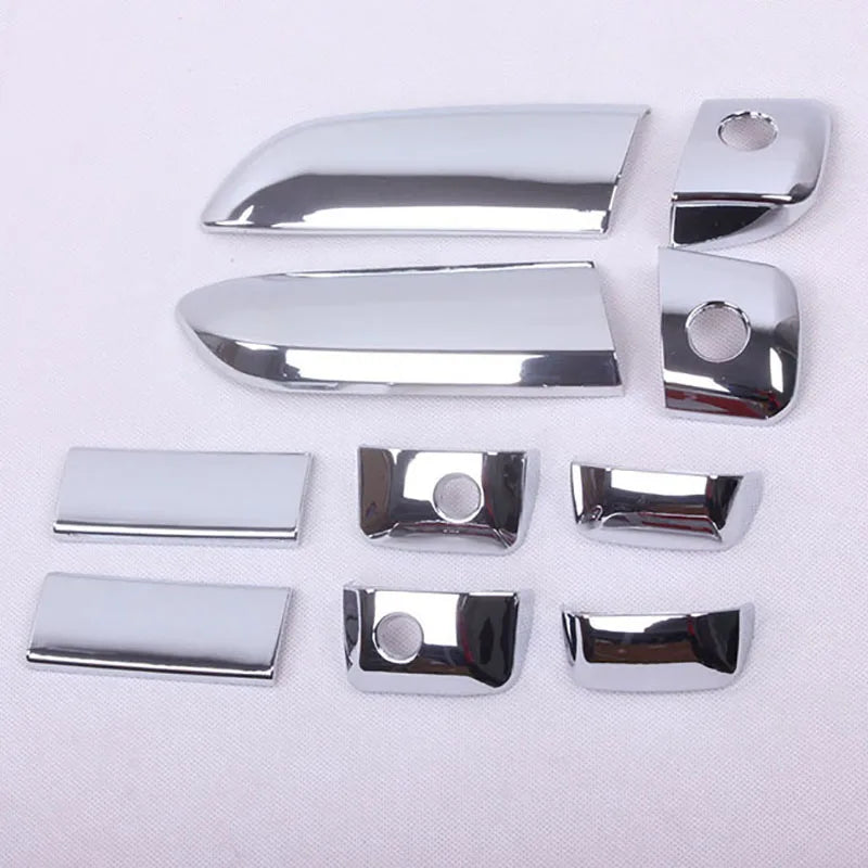10PCS Chrome ABS Door Handle Bowl Covers