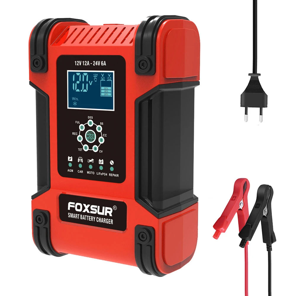Automatic Car Battery Charger 12V – Safe & Efficient Charging