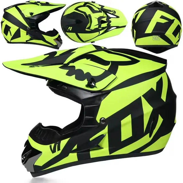 Motorcycle Downhill Full Face Helmet with Goggles – Motocross / MTB / Off-Road