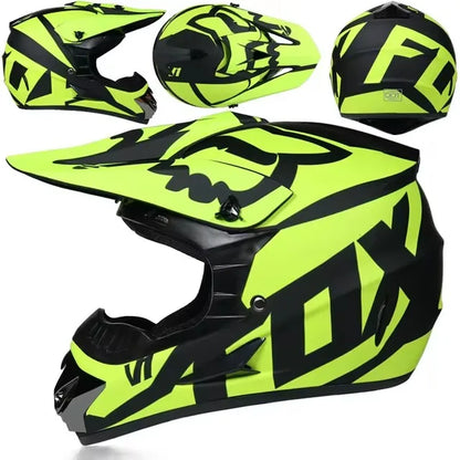 Motorcycle Downhill Full Face Helmet with Goggles – Motocross / MTB / Off-Road