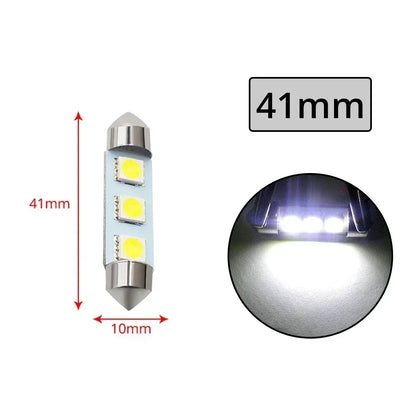 2PCS White LED Festoon Dome Light Bulbs