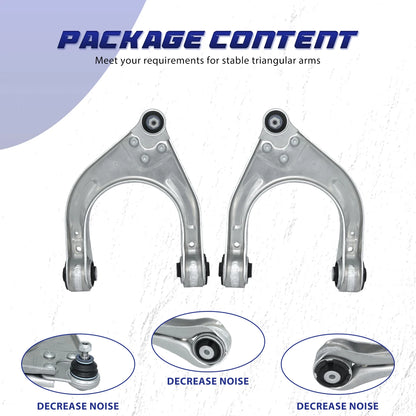Front Lower & Upper Control Arm with Ball Joint 12-Piece Set for Mercedes-Benz W211 CLS550 CLS63 AMG E320 E55 E63 2003-2009