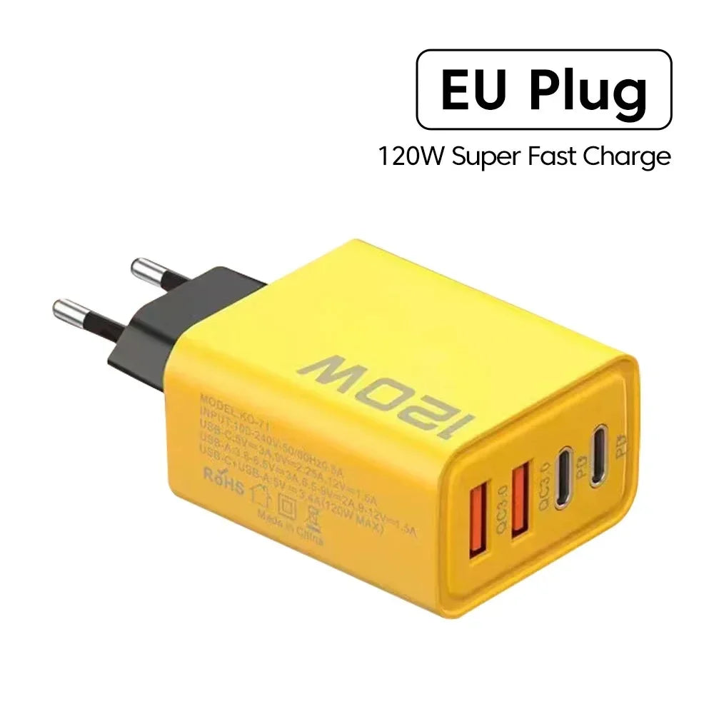 4 Ports USB C  Fast Charger Adapter