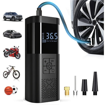 Portable Car Air Compressor – 150PSI Cordless Tire Inflator Pump with Digital Gauge