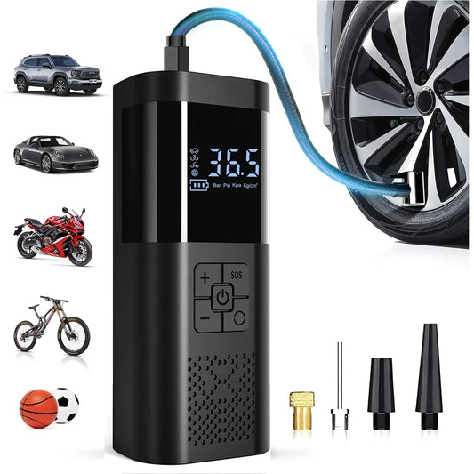 Portable Car Air Compressor – 150PSI Cordless Tire Inflator Pump with Digital Gauge