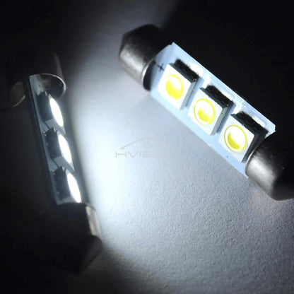2PCS White LED Festoon Dome Light Bulbs
