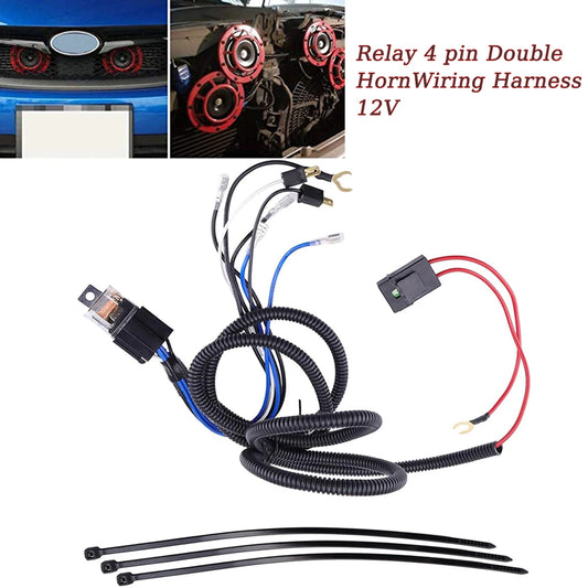40A 12V Universal Car Horn Wiring Harness Relay Kit