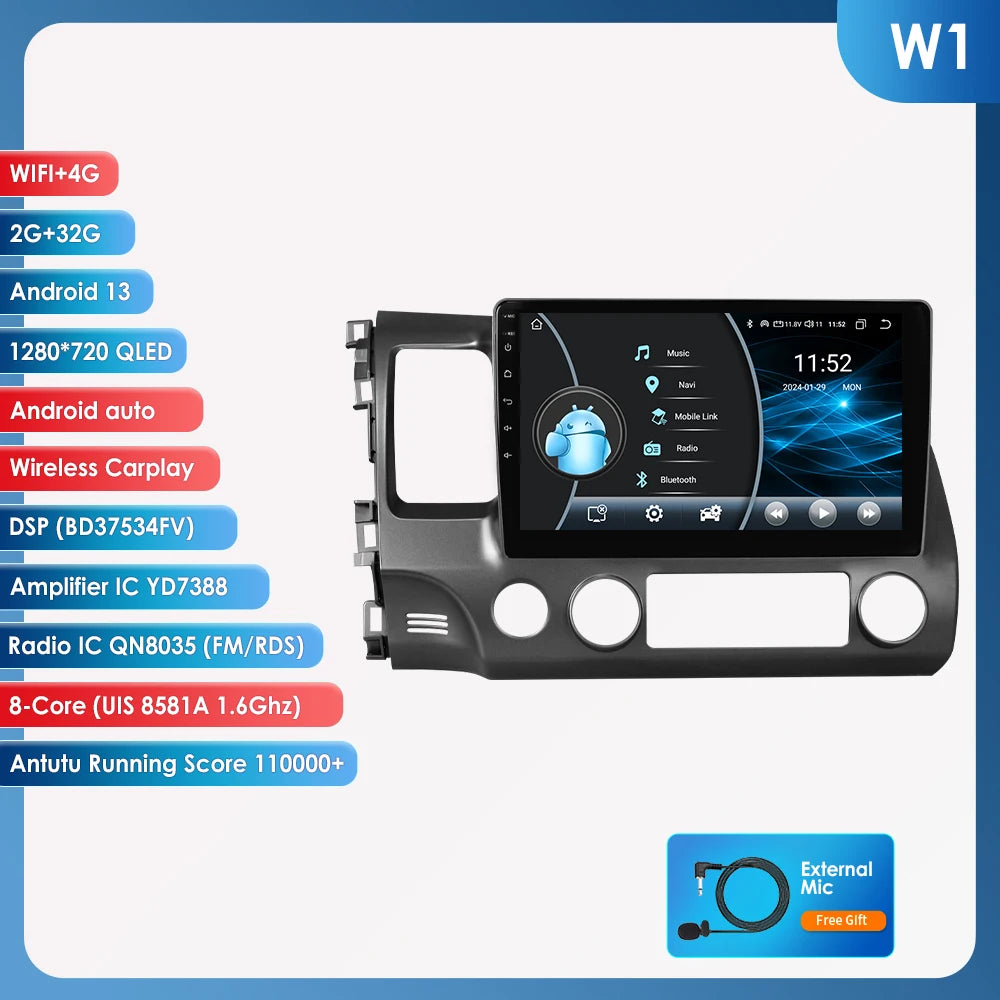 Autoradio 2Din Android 13 Car Radio