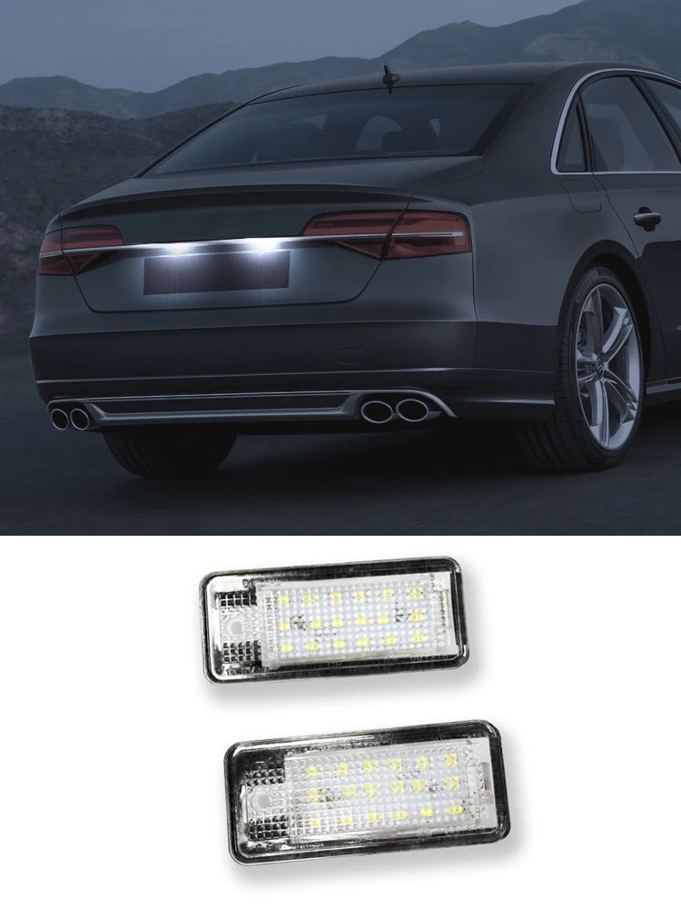 2pcs For Audi LED Number Plate Light