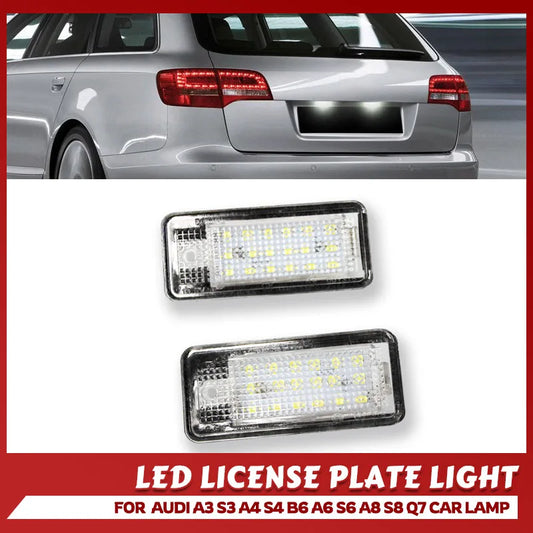 2pcs For Audi LED Number Plate Light