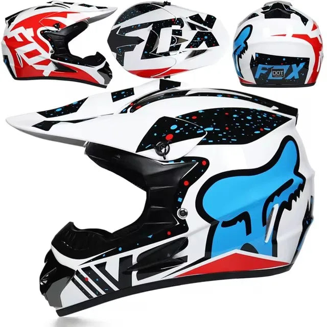 Motorcycle Downhill Full Face Helmet with Goggles – Motocross / MTB / Off-Road