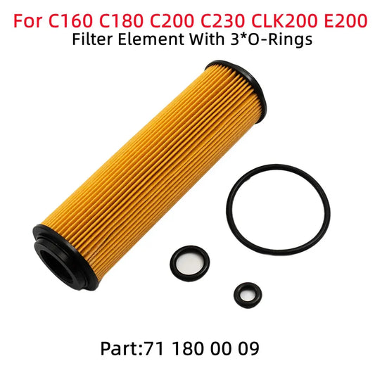 4-Piece Engine Oil Filter Element Kit – for Mercedes-Benz C160, C180, C200, C230, CLK200, E200