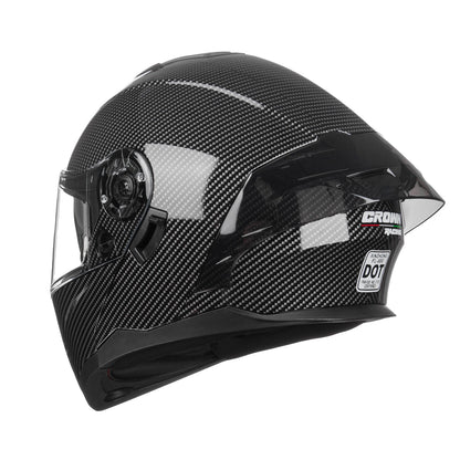 RUFI Double-Lens Motorcycle Helmet with Built-in Sun Visor – DOT Certified