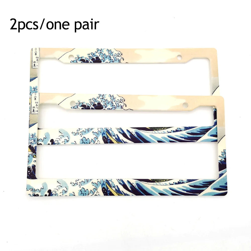 1 Pair(2pcs) JDM Racing Style License Plate Frame