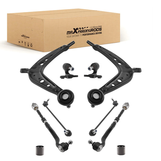 10PCS Suspension Control Arm & Ball Joint Tie Rod Kit