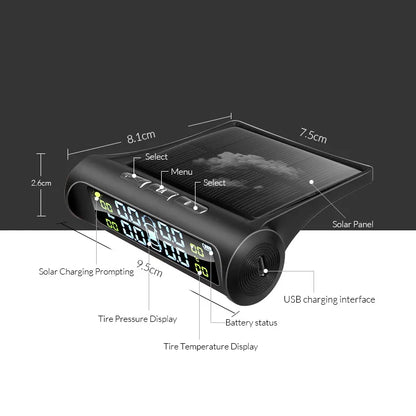 Solar Power Car Tire Pressure Monitor System