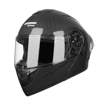 RUFI Double-Lens Motorcycle Helmet with Built-in Sun Visor – DOT Certified