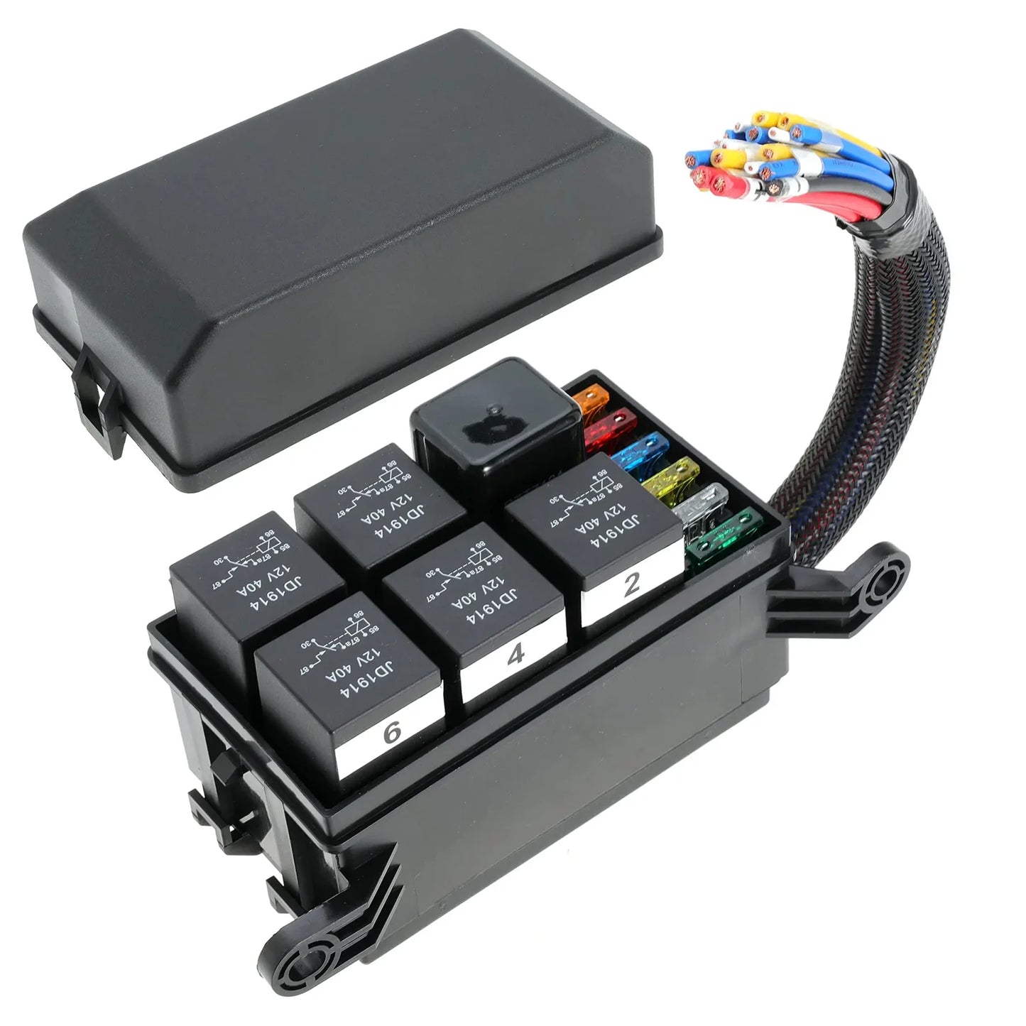 12V 6-Slot Relay and Fuse Box – Waterproof Universal Kit
