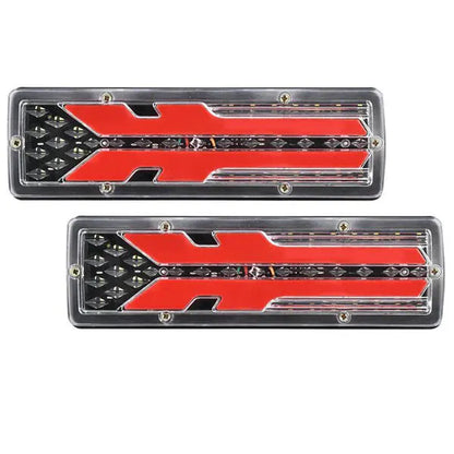 2Pcs 12V/24V LED Tail Lights for Trailers, Trucks, Buses