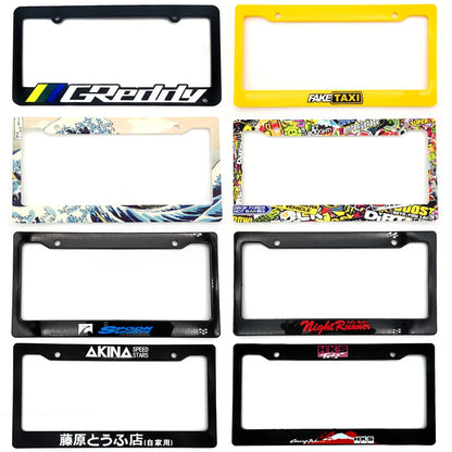 1 Pair(2pcs) JDM Racing Style License Plate Frame