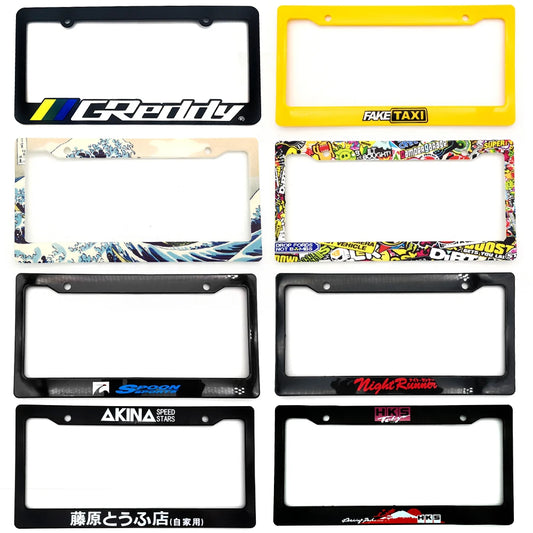 1 Pair(2pcs) JDM Racing Style License Plate Frame