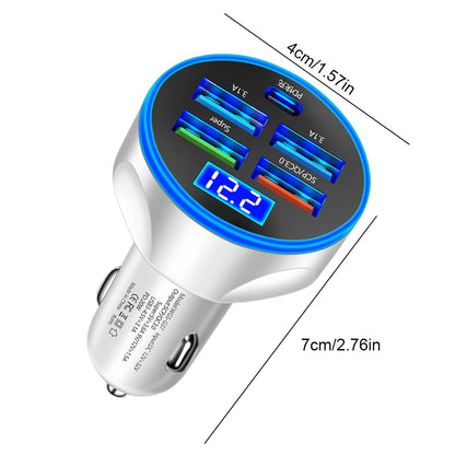USB PD 250W Car Charger