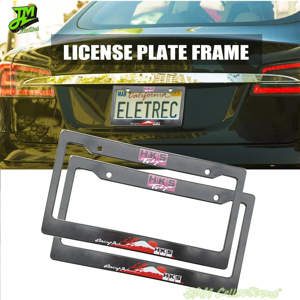 1 Pair(2pcs) JDM Racing Style License Plate Frame