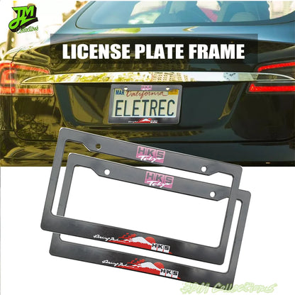 1 Pair(2pcs) JDM Racing Style License Plate Frame