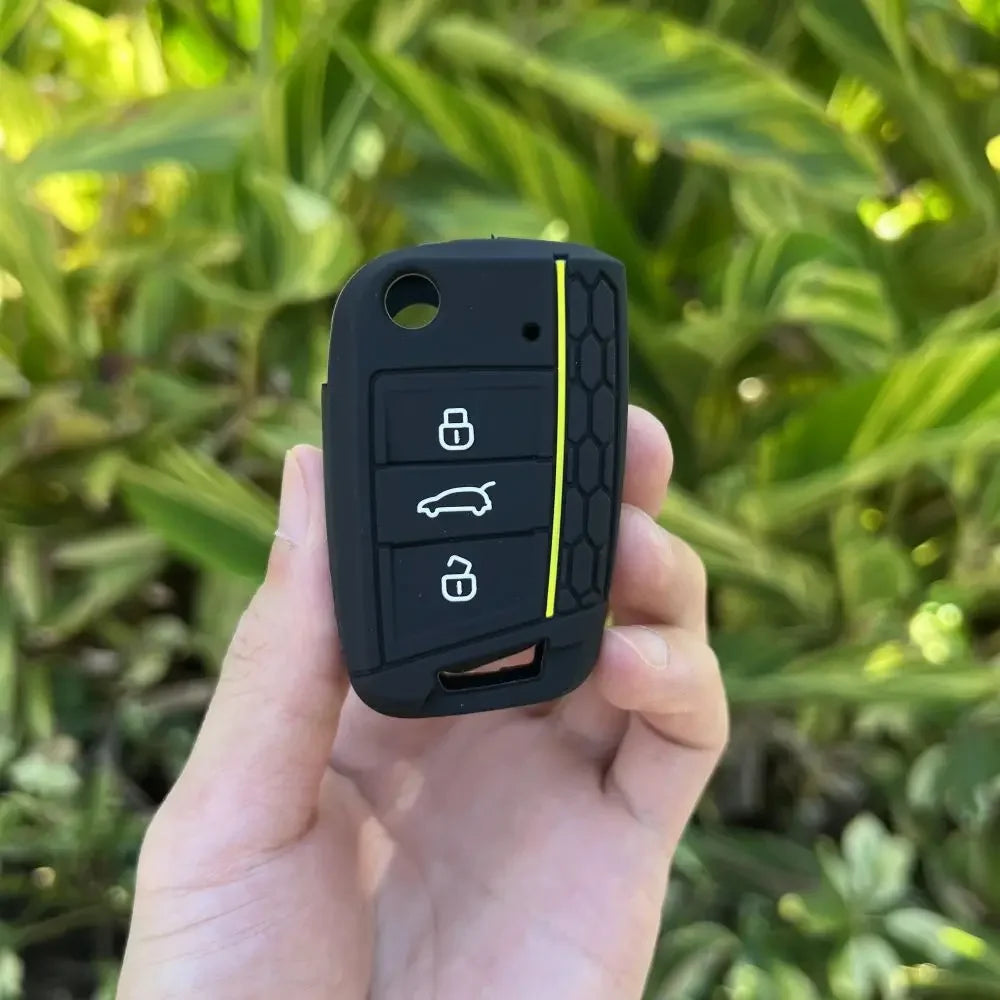 3 Button Silicone Car Key Case Cover