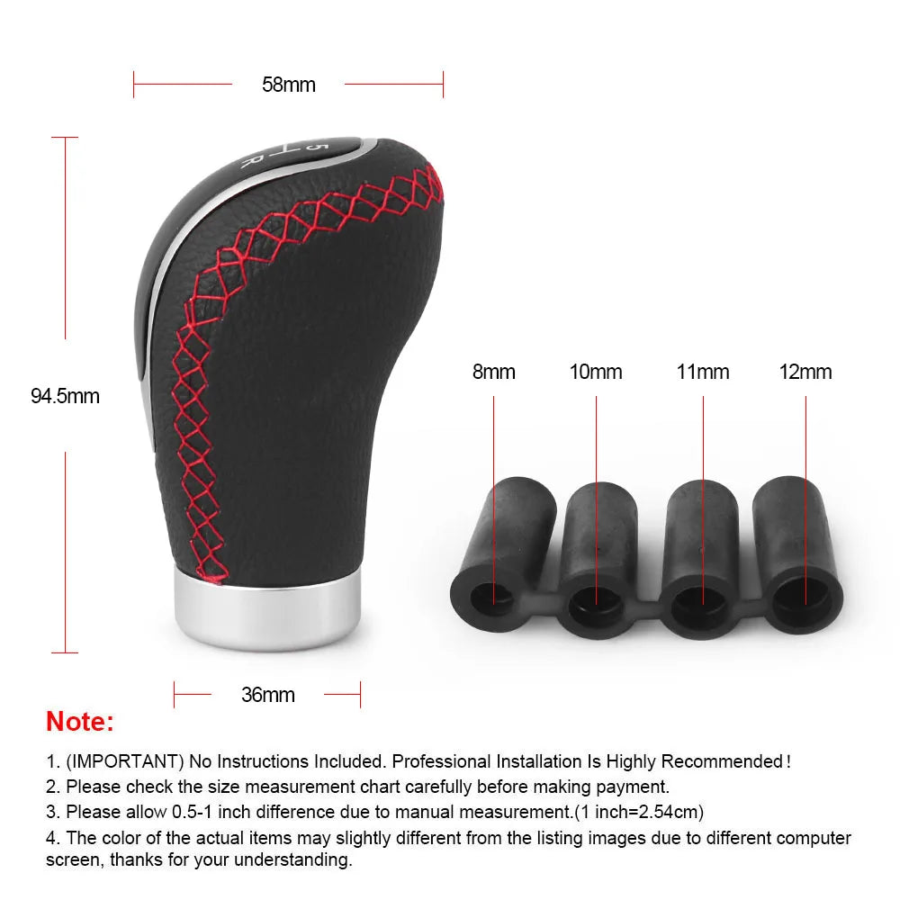 Leather Manual Car Gear Shift Knob