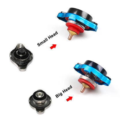 Small & Big Head Radiator Thermostat Cap – Water Tank Cover with Temperature Gauge, 0.9BAR / 1.1BAR / 1.3BAR