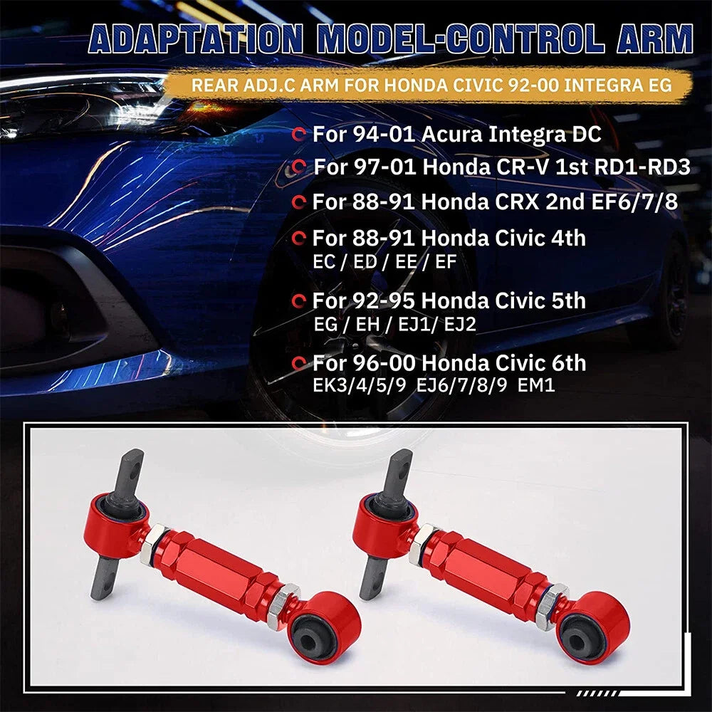 Front Upper Control Arms + Rear Camber Adjustable Kit