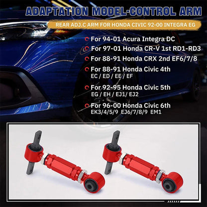 Front Upper Control Arms + Rear Camber Adjustable Kit