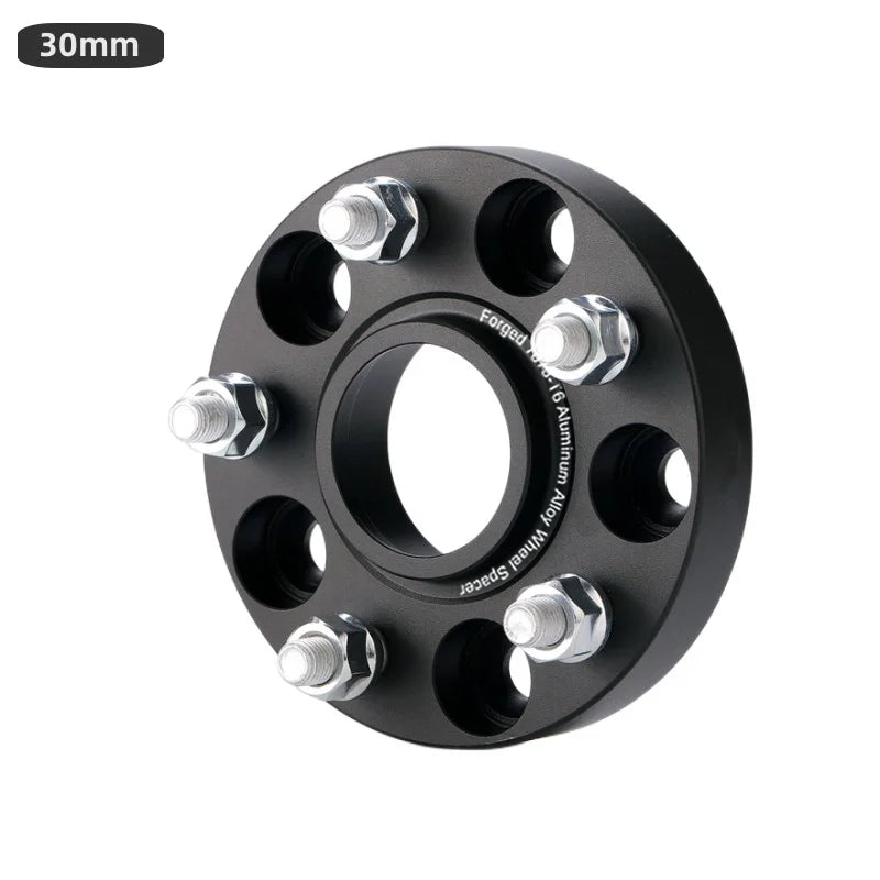 Audi Q5 Wheel Spacers Hub Adapter – 5x112 PCD, 66.6mm CB, M14x1.5 Lug Thread – Forged Aluminum Black, 2-Piece Set