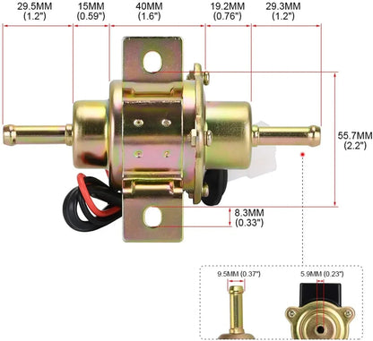 Universal 12V Electric Fuel Pump Diesel Petrol Gasoline