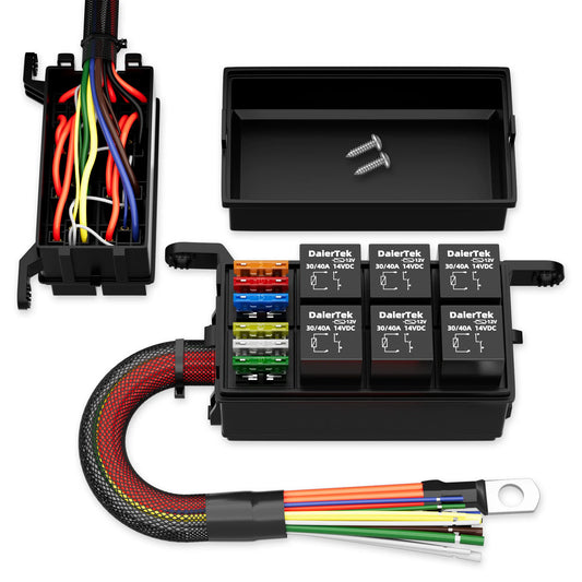 12V Waterproof 6-Way Relay & Fuse Box