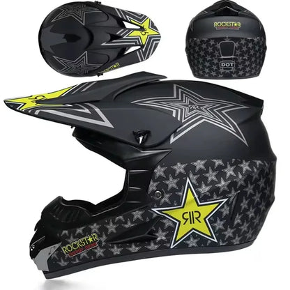 Motorcycle Downhill Full Face Helmet with Goggles – Motocross / MTB / Off-Road