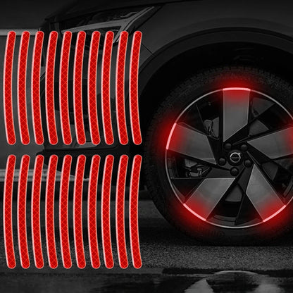 20pcs Car Wheel Hub Reflective Sticker