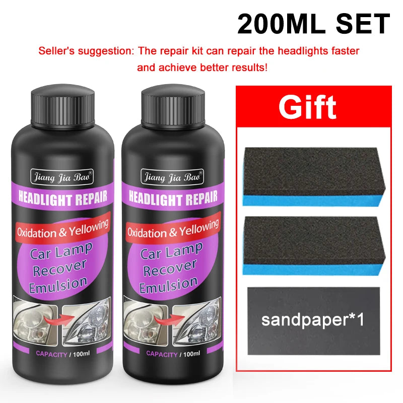 Car Headlight Restoration Polishing Kits