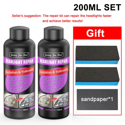 Car Headlight Restoration Polishing Kits