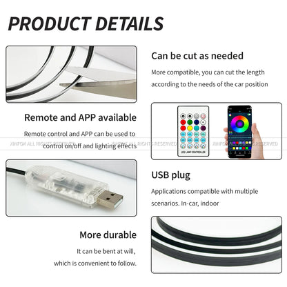 Universal Car Ambient Lights LED Interior
