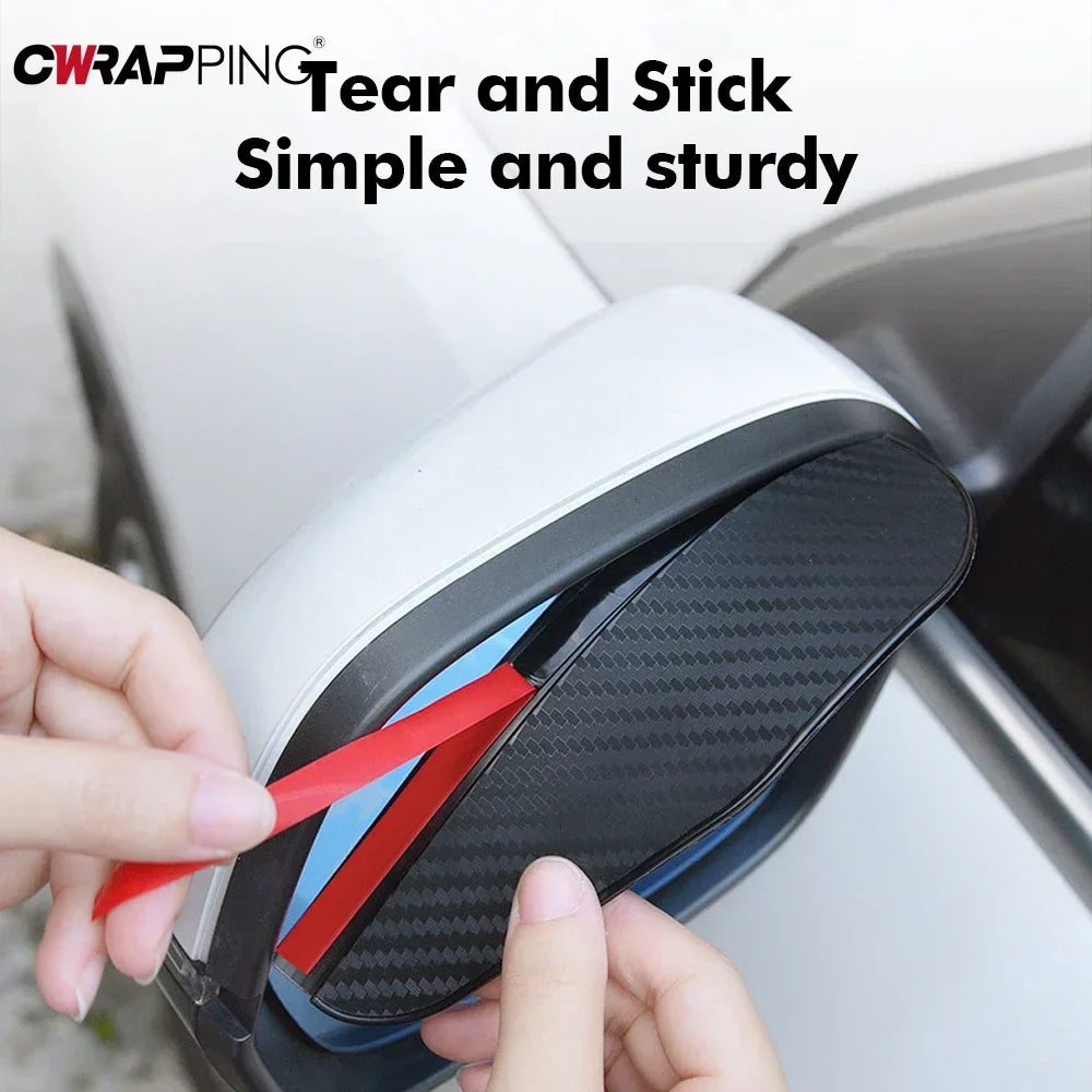 2Pcs Car Rearview Mirror Rain Shield