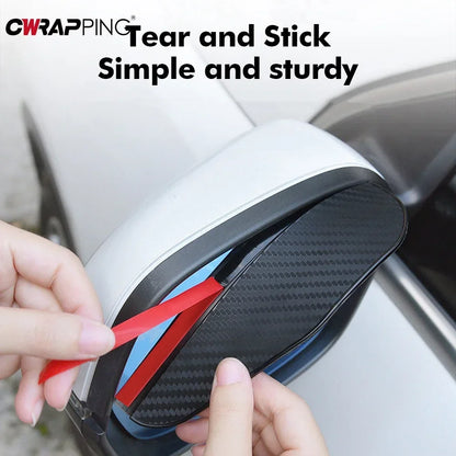 2Pcs Car Rearview Mirror Rain Shield