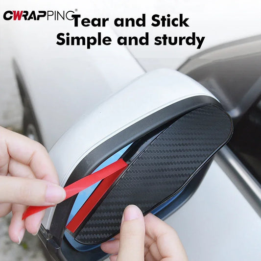 2Pcs Car Rearview Mirror Rain Shield