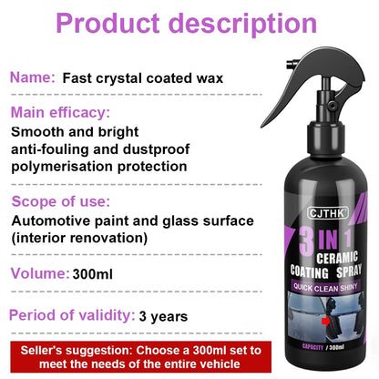 3 In 1 Car Ceramic Coating Liquid – Shine, Protect & Seal