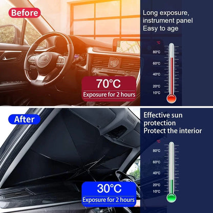 Car Sunshade Umbrella – Windshield Protection Against Sun & Heat