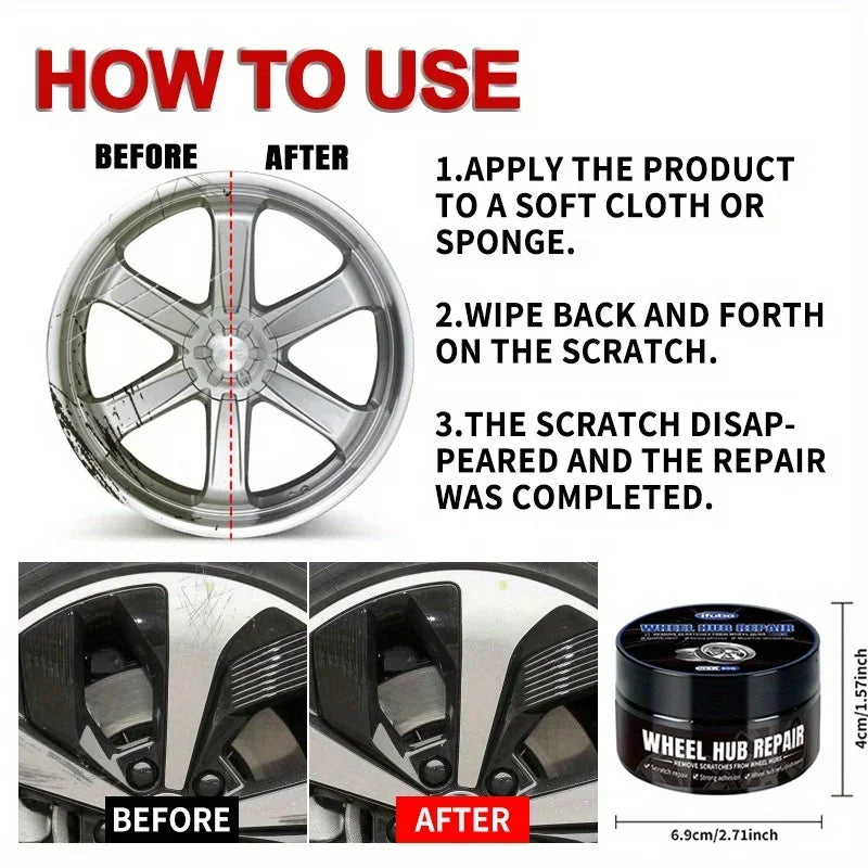 Wheel hub Scratch Repair wax