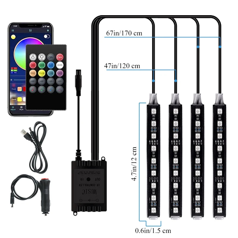 LED Light Bar Car Interior
